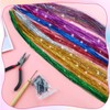 52 Stück Haar Lametta Stränge Kit 48 Inches Glitzer Haarsträhnen