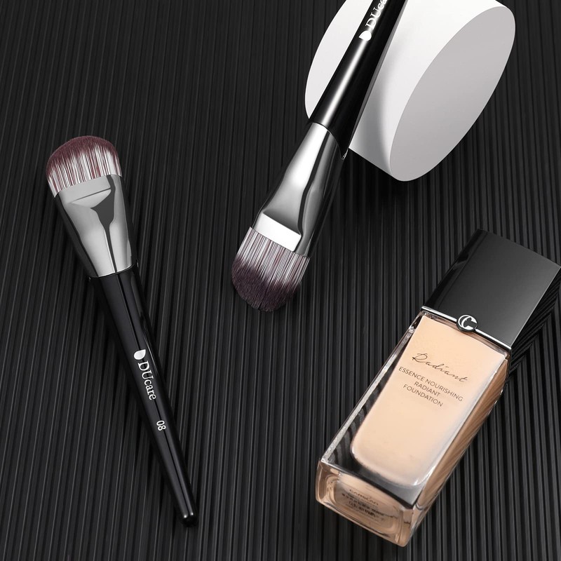 DUcare Popular Foundation Brush, Round and Flat Type, Perfect for