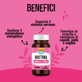 ISOLA PLUS Biotina Integratore Capelli Pelle Unghie 90 Capsule 310mg