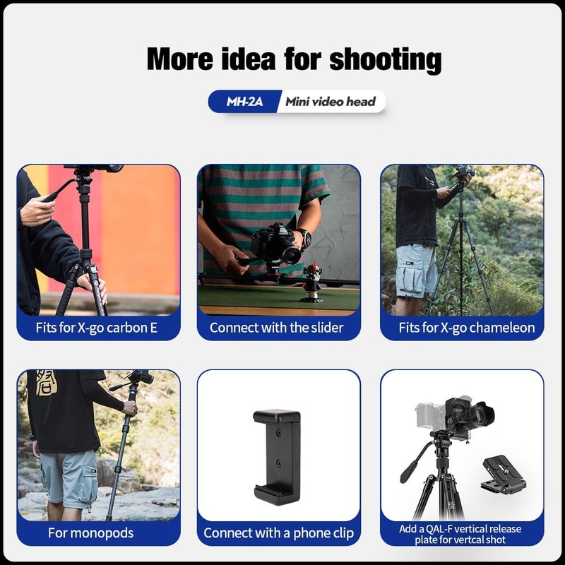 Fotopro Ball Head Video Fluid Head Pan Tilt Head with