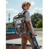 Flowston Clear Backpack Heavy Duty, Large TPU Clear Bookbag for