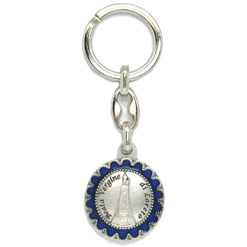 Generico 50.500.31 026BASBLU Key Ring Round Tip Glazed Blue Blessed