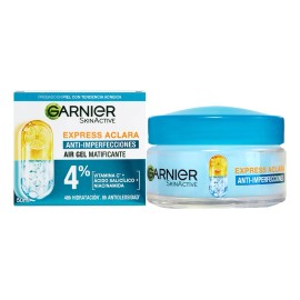 Garnier Express Aclara Anti Imperfecciones Crema Gel Matificante Niacinamida Vitamina Ácido Salicílico 48h Hidratación Control Oleosidad