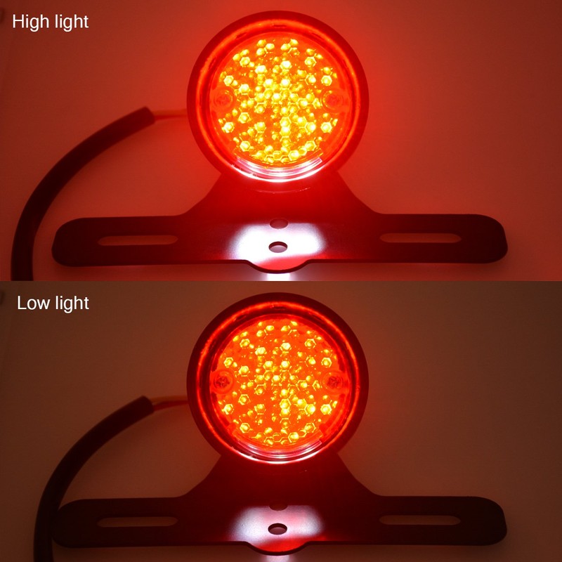 NATGIC Rear Brake Light LED Retro Red Stop Lamp License