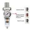 1/4 Zoll Luftfilter-Druckregler, Luftkompressor-Wasserabscheider mit Manometer AW2000-02