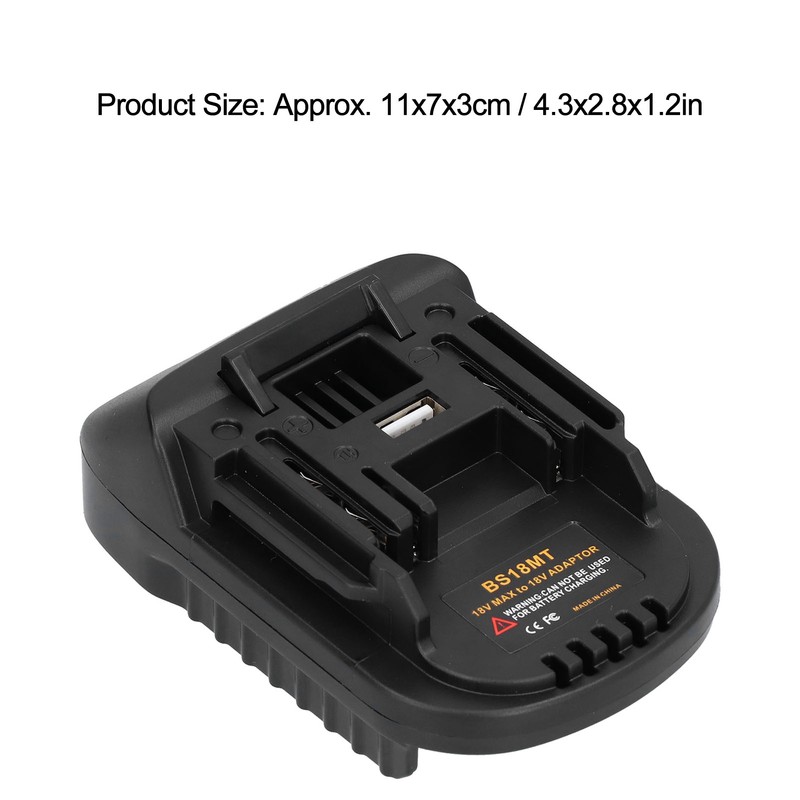 BS18MT Battery Converter Adapter for MAKITA 18V Battery BL1830 BL1840