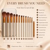 Glamza 12-Piece Make-up Brushes Set with Metal Case, Gold and