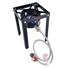 ARC Propane Burner 37,000 BTU High Pressure Propane Stove with Portable Stand, Cast Iron Single Burner Gas Cooker with Hose & CSA 0-5 PSI Regulator, Gas Burners for Cooking, Outside Stove for Outdoor Cooking