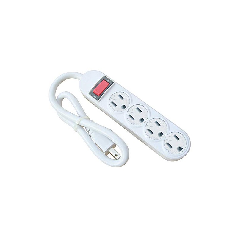 Woods 41299 Power Strip With Overload Safety Feature, 4 Outlets,