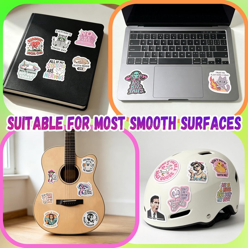 300PCS Funny Sarcastic Meme Stickers pack Adults for Laptop Water