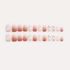 SEMTIM Nail Tips, 24 Pieces, Medium, Short, Round, False Nails,