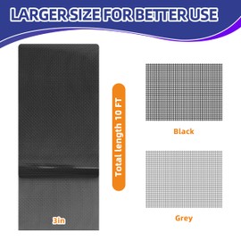 KING MOUNTAIN Black Window Screen Repair Tape,3inX10FT Heavy Duty Screen Repair Kit for Window Screen and Screen Door,Strong Adhesive & Waterproof Window Screen Patch
