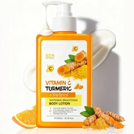 Turmeric Retinol Body Lotion, Vitamin C Skin Care, Skin Tightening & Toning Lotion, Moisturizing Body Lotion for Dry Skin 300ml
