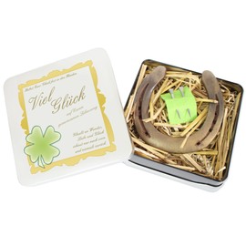 Geschenke mit Namen Metal, Gold, 17 x 17 x 4.5 cm