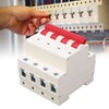 4P Miniature Circuit Breaker DIN Rail Mounting Overload Protection Switch