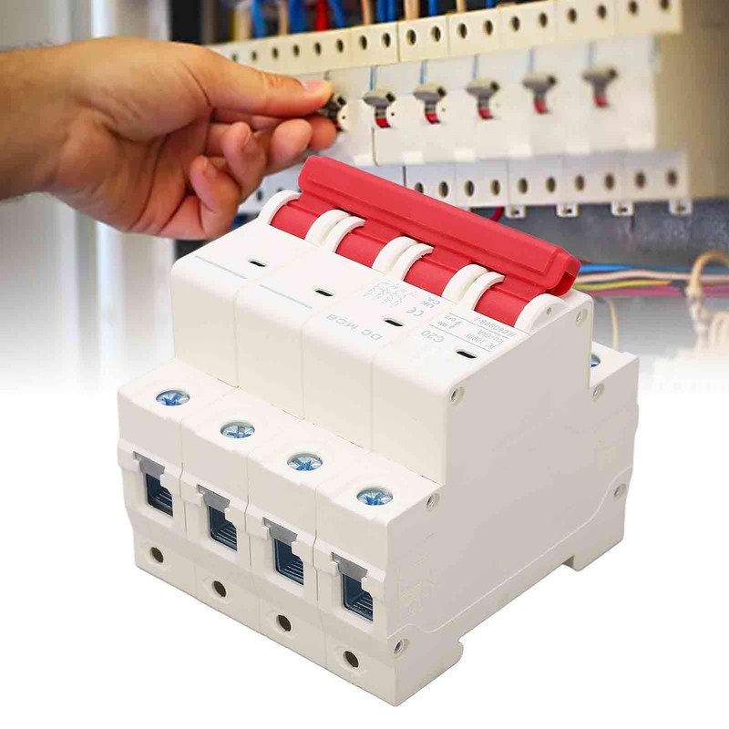 4P Miniature Circuit Breaker DIN Rail Mounting Overload Protection Switch