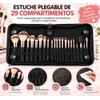 Set de Brochas para Maquillaje 20 Piezas con Estuche(Oro negro)
