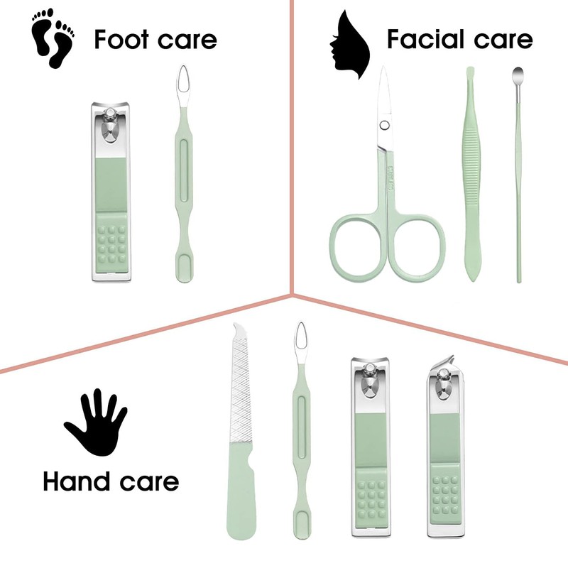 Manicure Set - 7 Pieces Professional Travel Nail Clippers with