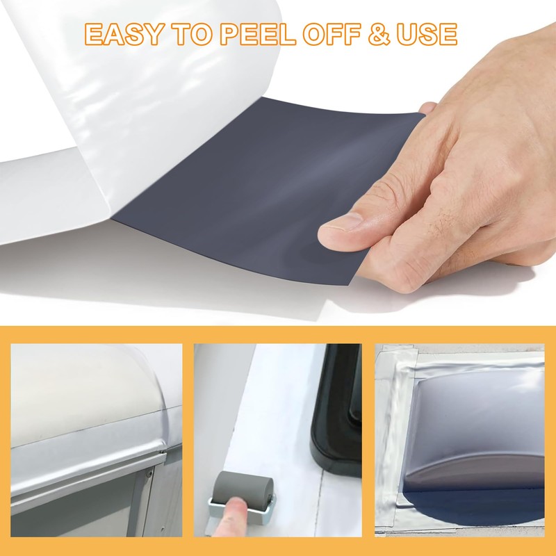 Rv Roof Tape White 6 Inch X 50 Feet, Waterproof