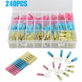 Unbranded 240× Heat Shrink Wire Connectors Kit Waterproof Marine Automotive Terminals New