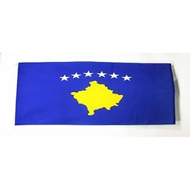 AZ FLAG - Kosovo Flag - 3x5 Ft - 100D Polyester Kosovar Banner with Two Metal Grommets - Fade Resistant - Vivid Colors - 3' x 5' Feet - 150x90 Cm