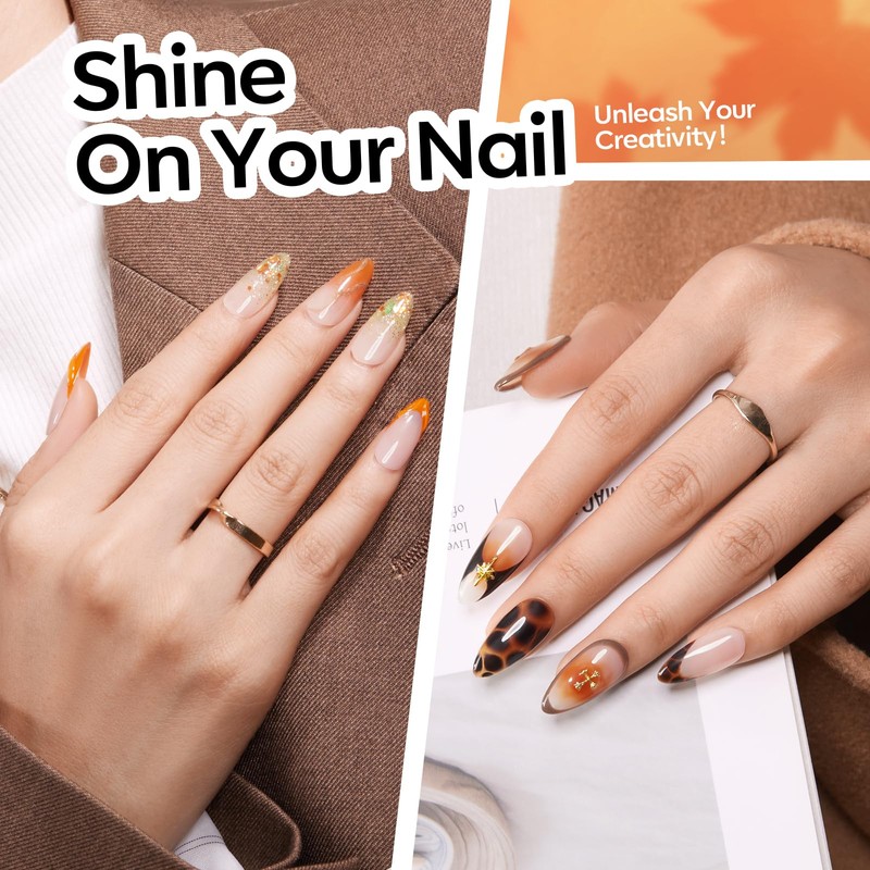 modelones 32 PCS Fall Gel Nail Polish Kit, 28 Colors