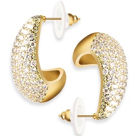 Chunky Women's Gold Earrings Girls Lightweight Gold Earrings Dupe Earrings Hypoallergenic Women's Earrings Fashionable Trend Earrings