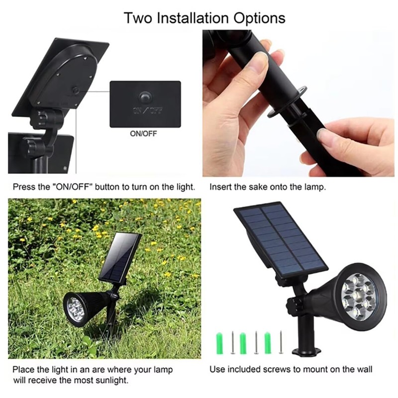 RBFVZCCB Waterproof Solar Power Lamp Light for Outdoor Plant