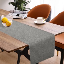 Table Runner, Waterproof Table Runner, Modern Runner Table, Table Runner, Spring Modern, Green Table Runner for Outdoor, Balcony, Indoor, Party Decoration (Dark Grey, 40 x 240 cm)