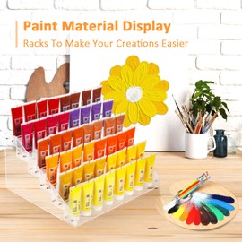 AumVum 6-Tier Acrylic Nail Polish Organiser, Storage Stand for Nail Polish, Glasses, Tattoo Ink, Essential Oils, Paint Bottles and More - Transparent Desk Organiser for 78-84 Bottles