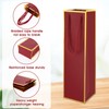 Wine Gift Bags 2PCS Luxury Wine Bottle Gift Bags, 4"X4"X13.8"