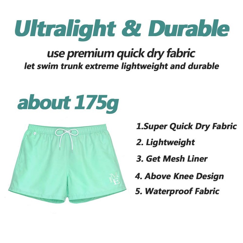 vxsvxm Beach Shorts Swim Trunks Quick Dry Men's Bathing Suit