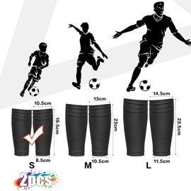 2 x Shin Pad Holder, Football Shin Pads, Socks, Socks, Sleeve, Socks with Optimised Insert Pocket, Football Equipment for Shin Pads, Children