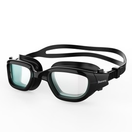 BEEWAY Kids Swimming Goggles 6-14 | GOK8300C1L1 | All Black, Clear Lens