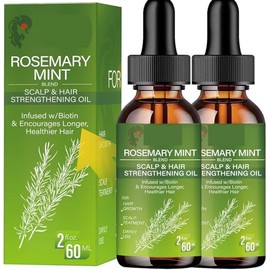 Aceite Esencial Romero: Aceite de Romero para el Cabello-30ml Hair Aceite Esencial Romero,Aceite de Romero para Cuidado de la piel Crecimiento del Cabello Aceite Esencial de Aromaterapia Rosemary Oil Uso Difusore (2pcs)