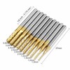 10 Pieces Titanium Coated End Mill Carbide CNC Cutter Tools