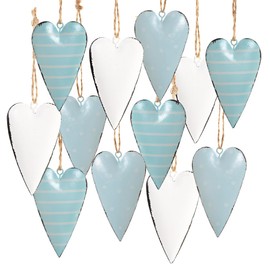 Logbuch-Verlag Decorative Heart Pendant Colourful Metal 7 cm.