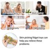 Skin Picking Fidget Toys,Silicone Picking Fidget Pad with Plastic Transparent