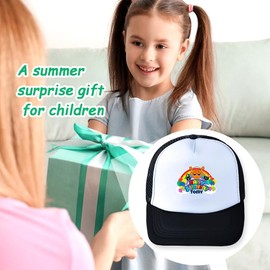 Sprunki Sun Hat,Sprunki Duckbill Cap,Black and White Mesh Cap Outdoor Sun Hat,Adjustable Cartoon Sports Hat Game Cartoon Character Sun Hats Breathable Comfortable and Sun-Proof Outdoor Baseball Cap