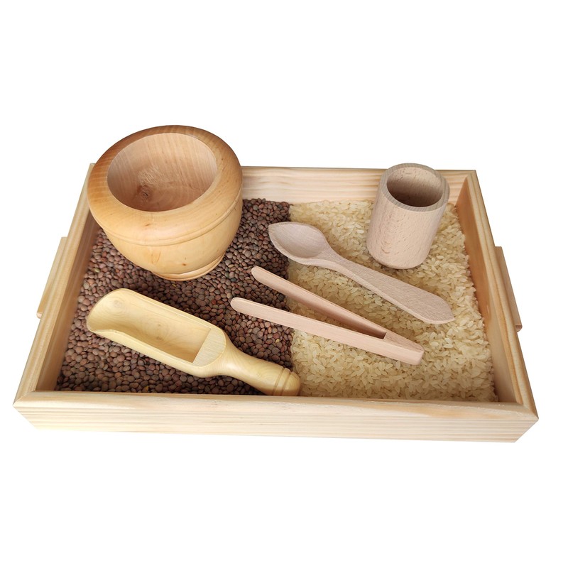 GERILEO Wooden Kitchen Accessory Set - Montessori Conversion - Tray