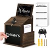 Wood Suggestion Box with Lock Wall Mounted Ballot Box Donation