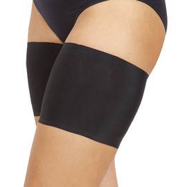 Bandelettes Sexy Anti-Chafing, Elastic Thigh Bands, Prevent Friction - Black unisex 14 cm (5.5 inches).