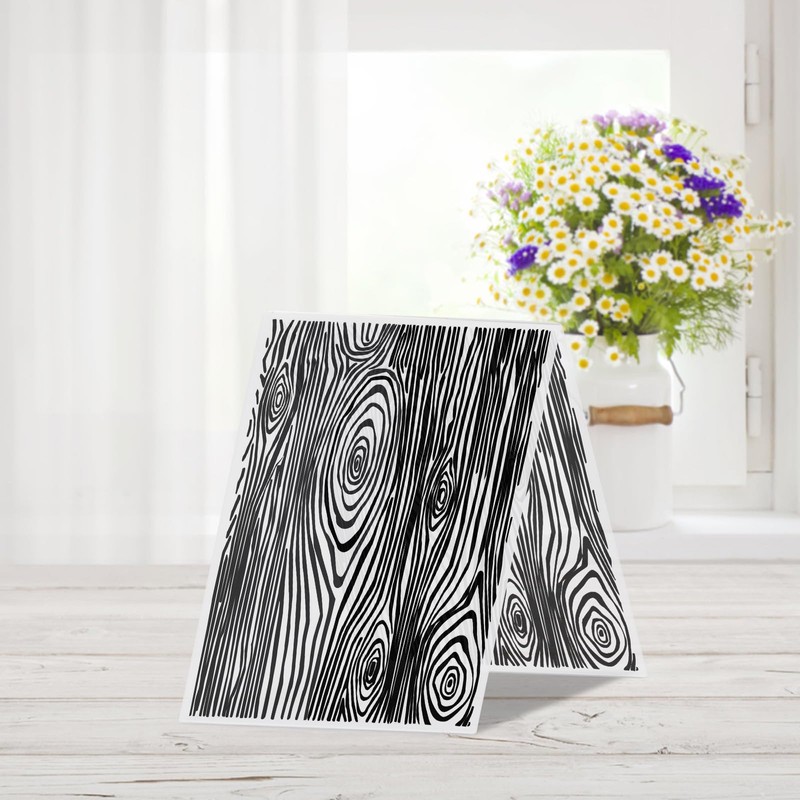 Glodecart Tree Annual Ring Background Embossing Folder, Plastic Textured Impressions