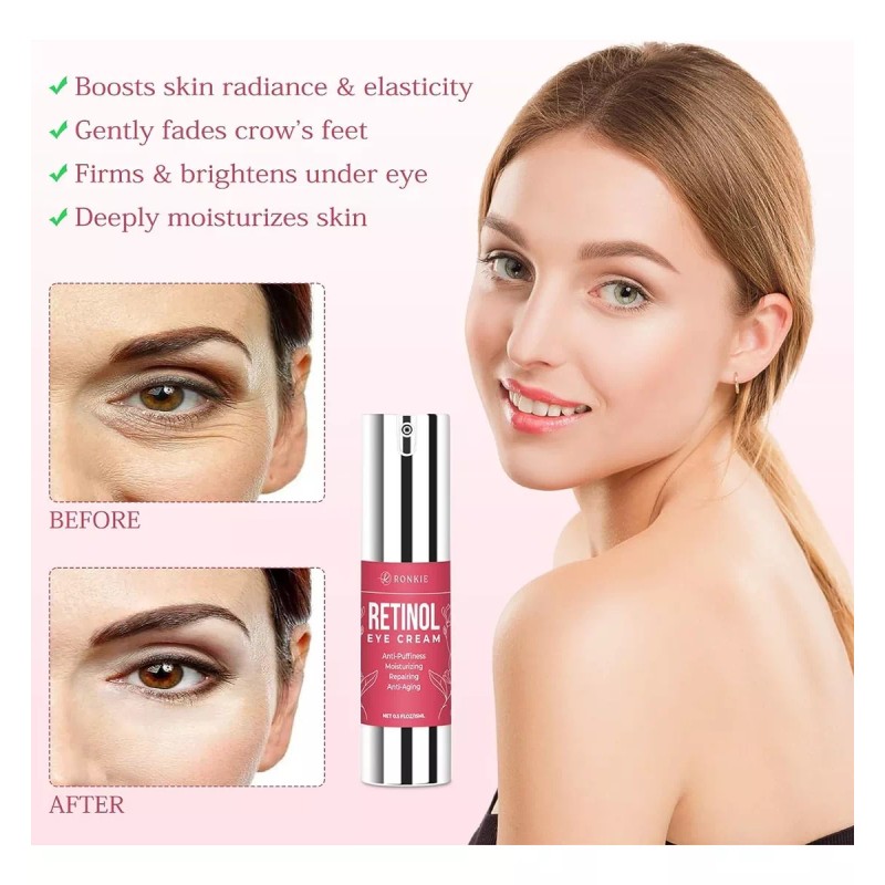 Ronkie Crema De Ojos Con Retinol Para Ojeras E Hinchazón,