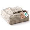 Exclusivo Mezcla 100% Cotton Blanket Queen Size for Bed, Khaki