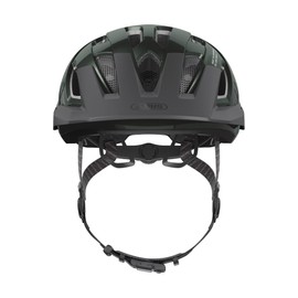 ABUS Urban-I 3.0 ACE city helmet - sporty bike helmet with rear LED light, extended visor and magnetic closure - for men and women - green, size L