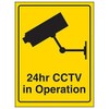 V Safety 6E073AN-RY 24H CCTV Camera in Operation Sign, 150