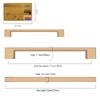 Amerdeco 8 Pack Champagne Gold Cabinet Pulls 192mm Hole Center