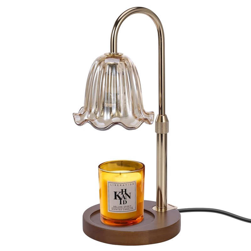 Electric Timer Candle Warmer Light,with Bracket Dimmable Candles Wax Glass