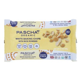 UD_Pascha Organic 7 oz White Chocolate Baking Chips Case of 8-for Bakery Decoration